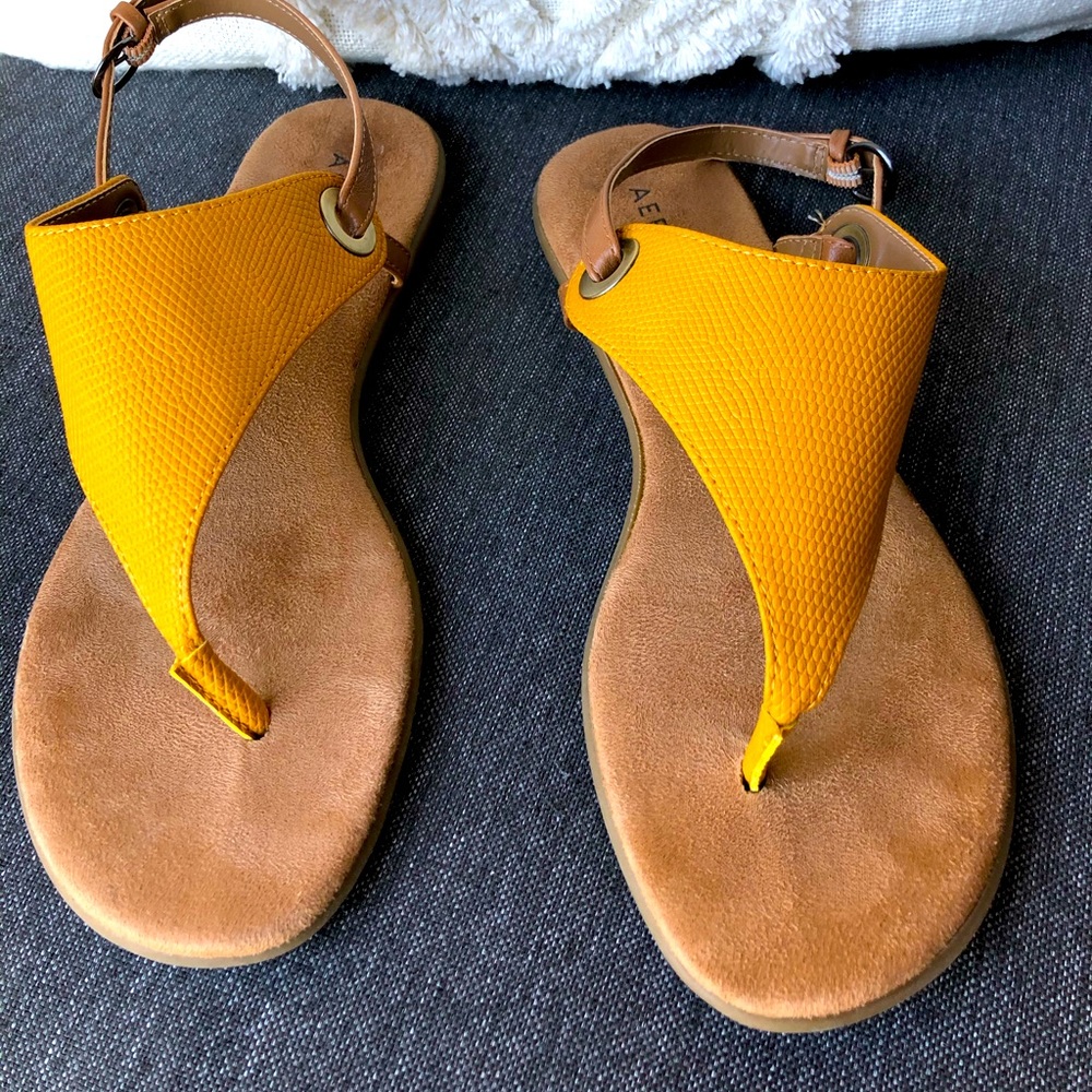 Aerosoles mustard sandals